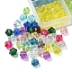 375pcs 15 couleurs perles acryliques transparentes TACR-FS0001-41-4