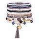 11pcs ensemble de bracelets extensibles de perles de rocaille boho JB739A-1