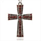 Тибетский стиль сплав горный хрусталь Кладдаг крест большие кулоны RB-J128-20AS-1