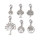 6 pendentif décoratif en alliage d'arbre de vie. HJEW-JM01406-1