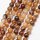 Chapelets de perles en agate rayée naturelle/agate à bandes G-K166-13-6mm-02-1