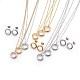 304 Stainless Steel Stud Earrings & Tiered Necklaces Jewelry Sets SJEW-L136-12-1