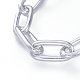 Aluminum Paperclip Chain Necklaces NJEW-JN02796-2