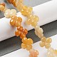 Chapelets de perles en jade topaze naturelle G-P520-A08-01-2