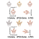 Superfindings 12 шт. 2 стильные латунные подвески из кубического циркония с микропаве KK-FH0002-82-5