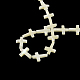 Cruz de concha de troquídea natural / hebras de cuentas de concha de troco SSHEL-F290-16-2