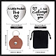 Globleland 1 Set Friendship Theme Heart Double-Sided Engraved Stainless Steel Commemorative Decision Maker Coin AJEW-GL0001-60-005-2