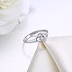 Adjustable 925 Sterling Silver Cubic Zirconia Finger Rings RJEW-BB20755-6-3