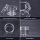 Benecreat 20 Packung 30 ml leeres klares Plastikperlen-Vorratsgefäßglas mit abgerundeten Schraubdeckeln für Perlen CON-BC0004-22B-43x36-4