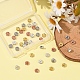 40Pcs 4 Colors Brass with Crystal Rhinestone Spacer Beads KK-YW0001-39-5