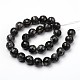 Faceted Natural Larvikite Round Bead Strands G-L377-18-12mm-2