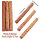 GORGECRAFT 3PCS 3 Styles Wood Grain Roller Stone Leaf Fish Wooden Handle Clay Texture Roller Ripple Wood Hand Rollers Textured Rolling Pins Handmade Clay Roller Set Pottery Tool for Diy Clay Potteries CELT-GF0001-01-2
