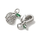 Подвески из латуни с микропаве из циркония KK-R210-18P-2