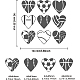 Pochoir motif coeur Benecreat DIY-WH0279-151-2
