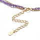 Faceted Natural Amethyst Tiered Necklaces NJEW-F212-09G-3