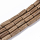 Fili di perline di legno di cocco non tinti e naturali X-WOOD-T024-031-1