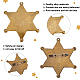 Benecreat 2 Stück leere Stern-Brosche aus Eisen IFIN-BC0001-23-3