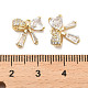 Латунные микропаве прозрачные подвески с фианитом KK-C054-26G-3