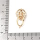 Латунные микро проложить кубического циркония Twister застежками KK-B100-069G-01-4