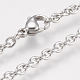304 Stainless Steel Cable Chain Bracelets BJEW-F298-01P-2