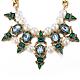 Fashion Women Jewelry Zinc Alloy Glass Rhinestone Bib Statement Necklaces NJEW-BB15489-A-3