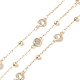 Clear Cubic Zirconia Flat Round Link Chains CHC-P009-09G-1