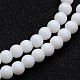 Opaque verre de couleur brins de perles rondes GLAA-I026-4mm-02-1