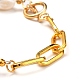 Natürliche Barockperlen Keshi Perlen Perlen Armbänder BJEW-JB05317-3