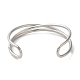 304 Stainless Steel Wire Wrap Cuff Bangles BJEW-Q773-06B-P-3