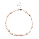 女性のための天然真珠のビーズのネックレス  カラフル  14.96インチ（38cm） NJEW-JN03899-01-1