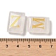 26 Stück natürliches Quarzkristall-Heilrechteck mit Buchstaben A~Z-Displaydekorationen G-K335-07A-3