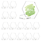 CHGCRAFT 15Sets Hexagon Acrylic Table Number Stands Acrylic Place Cards Blanks Acrylic Hexagon Blank Table Stand for Table Numbers Handwritten Name Banquet Wedding Birthday Party 65.5x75.5x3mm TACR-CA0001-10-1