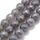 Chapelets de perles en agate grise naturelle G-P385-02-10mm-1