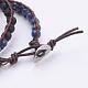 Two Loops Natural Gemstone Wrap Bracelets BJEW-JB03287-3