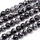 Natural Snowflake Obsidian Beads Strands G-G542-8mm-23-1