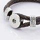 Leather Cord Snap Bracelet Making MAK-N003-02-2