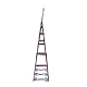 鉄4層イヤリングディスプレイスタンド  両面ディスプレイスタンド  吊り下げイヤリング用  三角形  赤銅鉱  76x210x350mm EDIS-K002-01R-3