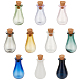 Pandahall elite 9pcs 9 colori ornamento per bottiglie di sughero di vetro AJEW-PH0011-07-1