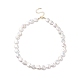 Natürliche Keshi-Perlenkette mit Messingverschluss für Frauen NJEW-JN04058-1