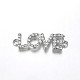 Valentine's Day Word LOVE Alloy Crystal Rhinestone Multi-Stone Links RB-J404-01P-1