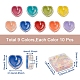 Craftdady 90Pcs 9 Colors Transparent Enamel Acrylic Beads TACR-CD0001-06-3