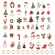 Noël alliage thème pendentifs émail ENAM-PH0001-44LG-RS-1