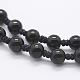 Natural Golden Sheen Obsidian Beaded Pendant Necklaces NJEW-E116-06-3