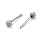 201 Stainless Steel Textured Ball Stud Earrings STAS-Z039-01A-P-3