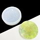 Stampi in silicone con ciondolo rotondo piatto con strass incorporati DIY-I090-05-1