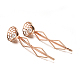 Rose Gold Plated Brass Electroplate Hair Bobby Pins PHAR-M002-02-1