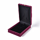 Boîtes à bijoux en velours motif fleur rose X-VBOX-O003-02-3