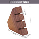 Anzeigeplatte für Fingerringe aus Holz mit 3 Schlitz RDIS-WH0009-018-2