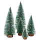 Ahadermaker 5 Stück künstlicher Mini-PVC-Tannennadel-Weihnachtsbaum im 5-Stil, für Weihnachts-Einkaufszentrum-Fenster-Desktop-Dekoration, dunkelgrün, 55~108x105.5~300 mm, 1pc / style