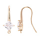 Brass Earring Hook ZIRC-Q019-002G-3